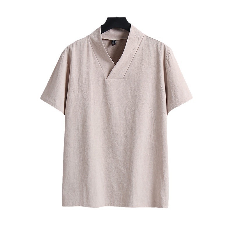 Camiseta Masculina de Algodão  - Men'S Fashion V Neck T Shirts avaliação e preço