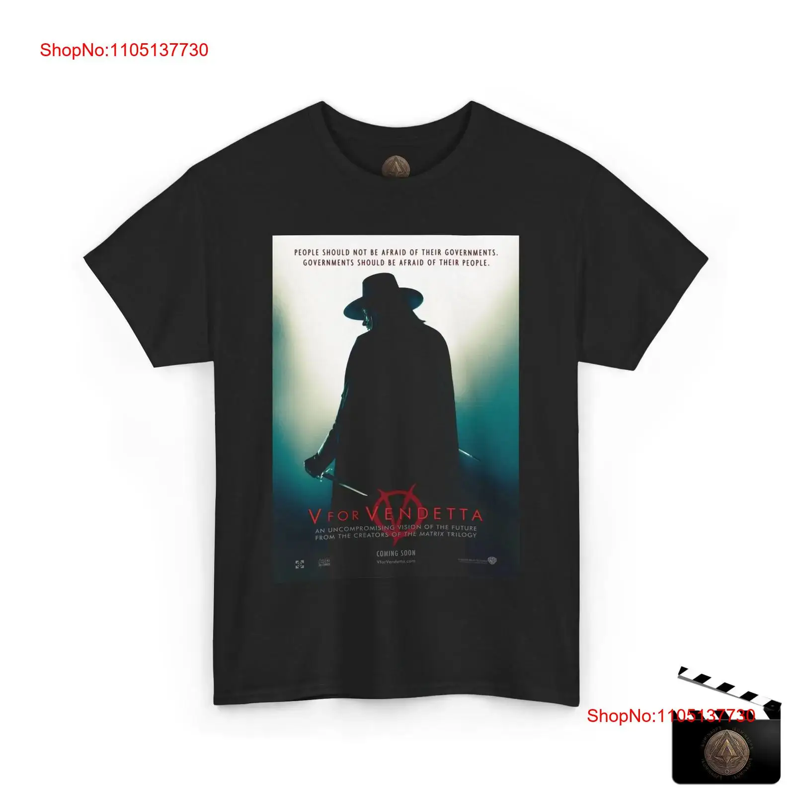 V para vingança retro filme ca - Men'S Fashion V Neck T Shirts avaliação e preço