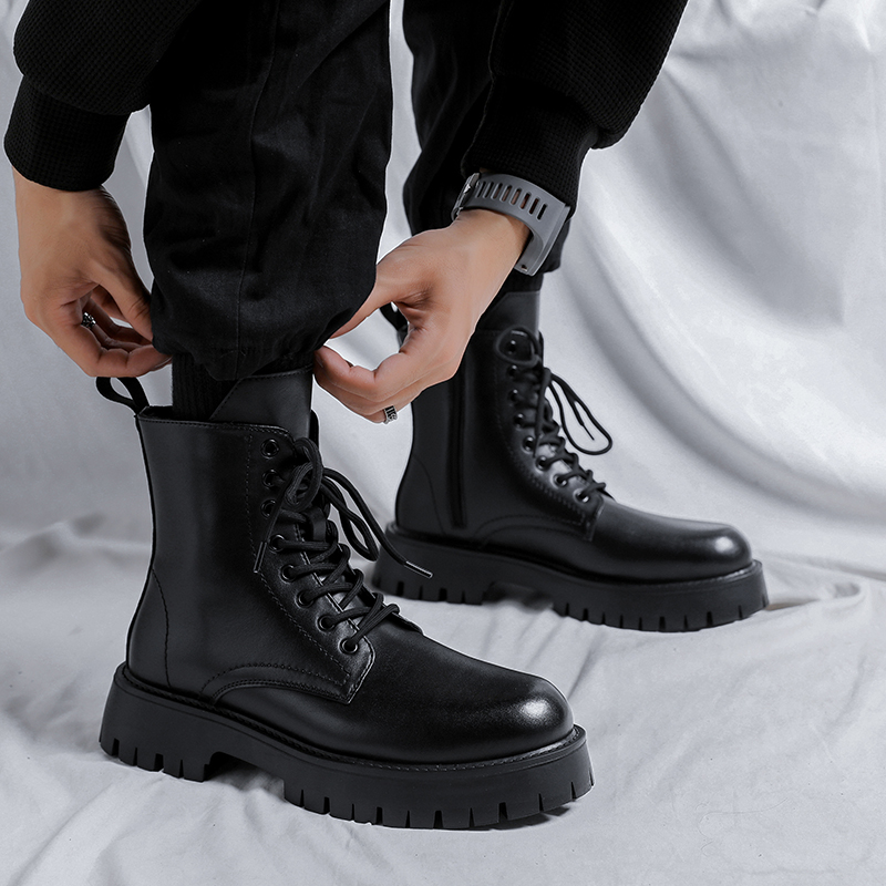 Botas de Couro Genuíno de Luxo - Men'S Fashion Brands avaliação e preço