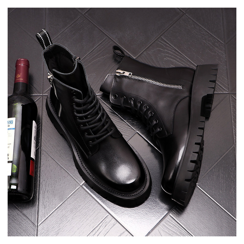 Botas de Couro Genuíno de Luxo - Men'S Fashion Brands avaliação e preço