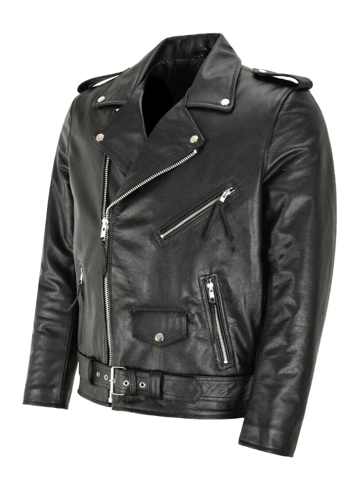 Jaqueta de Couro Masculina Sli - Men'S Fashion Zipper Jacket avaliação e preço