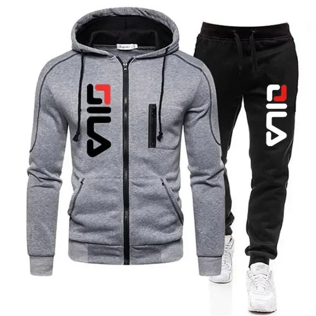 Novo Conjunto de Roupas Esport - Men'S Fashion Zipper Jacket avaliação e preço