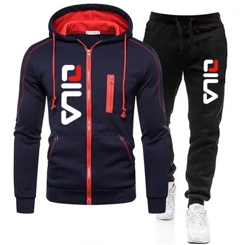 Novo Conjunto de Roupas Esport - Men'S Fashion Zipper Jacket avaliação e preço