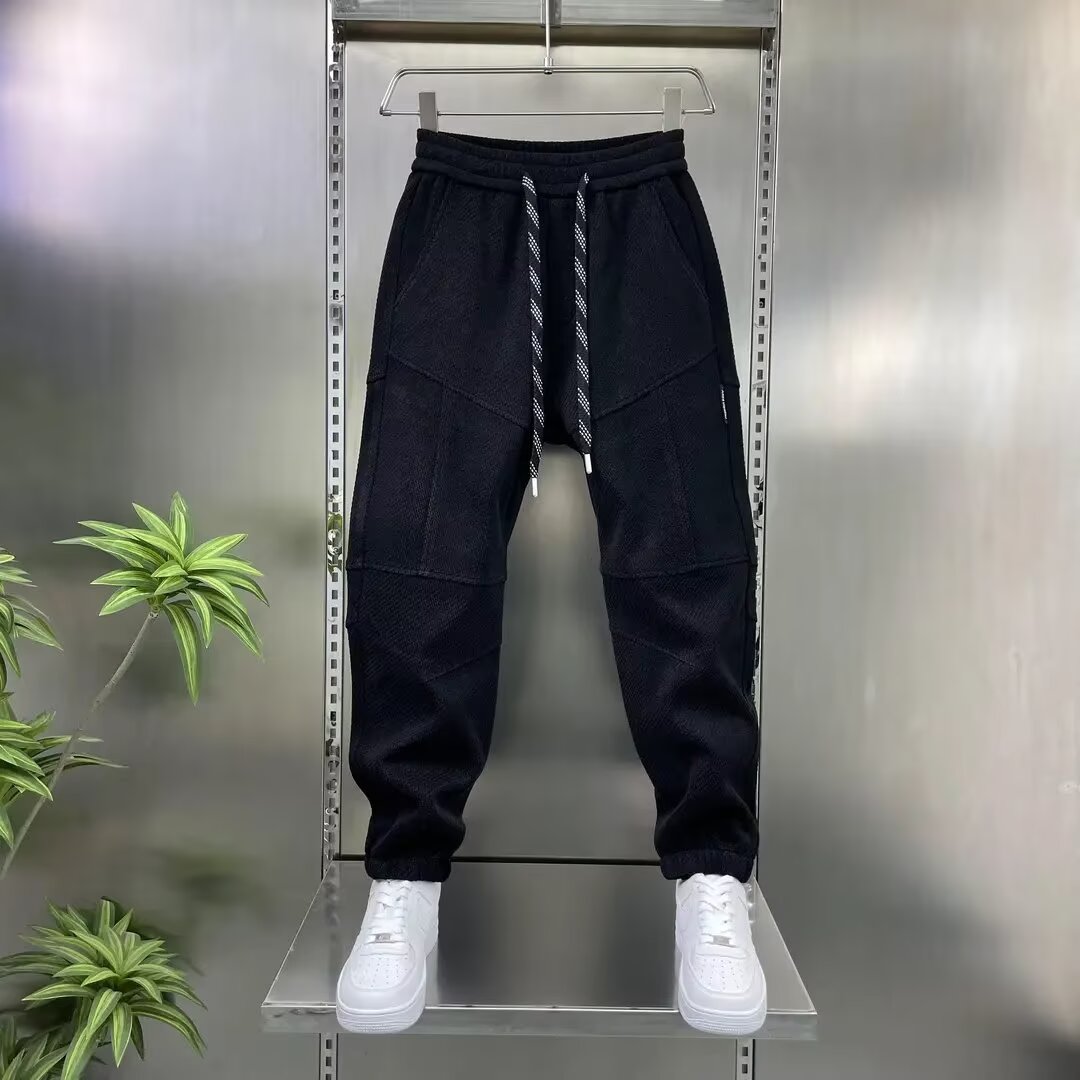 Calças de moletom casuais masc - Mens Fashion Dark Grey Pants avaliação e preço