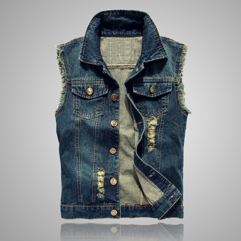 Novas Coletes Jeans Masculinas - Men'S Fashion Vest With Jeans avaliação e preço