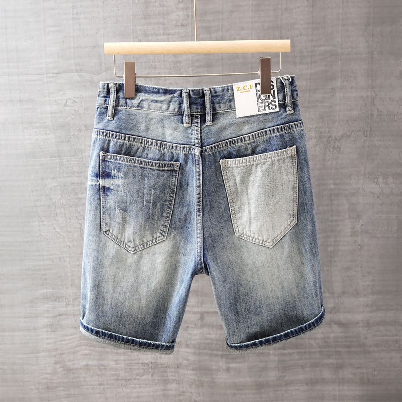 Calças de brim curtas masculin - Jeans Pants Fashion Men avaliação e preço
