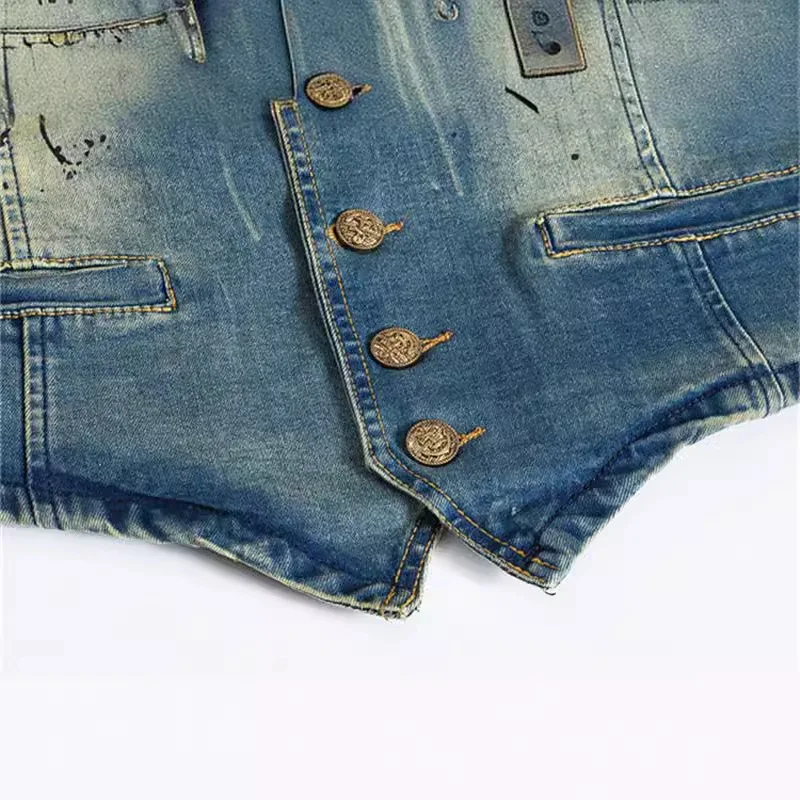 Lolieliy primavera outono nova - Men'S Fashion Vest With Jeans avaliação e preço