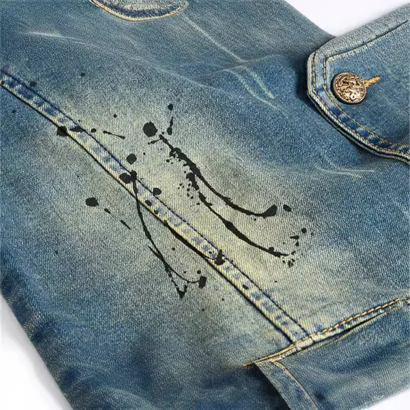 Lolieliy primavera outono nova - Men'S Fashion Vest With Jeans avaliação e preço
