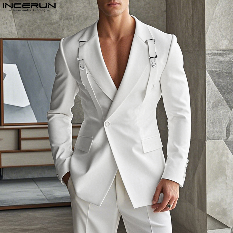 Moda bem ajustado topos inceru - Mens Fashion Blazer avaliação e preço