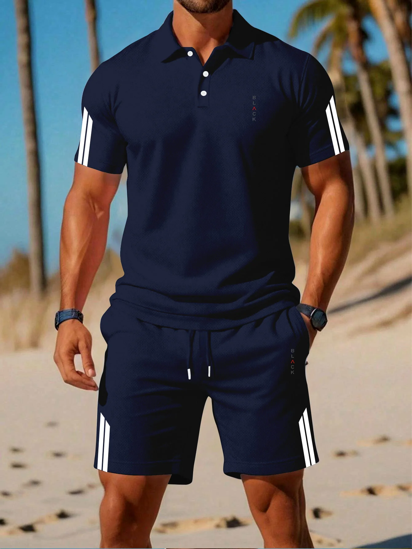 Conjunto de camisa polo mascul - Polo Shirt Slim avaliação e preço