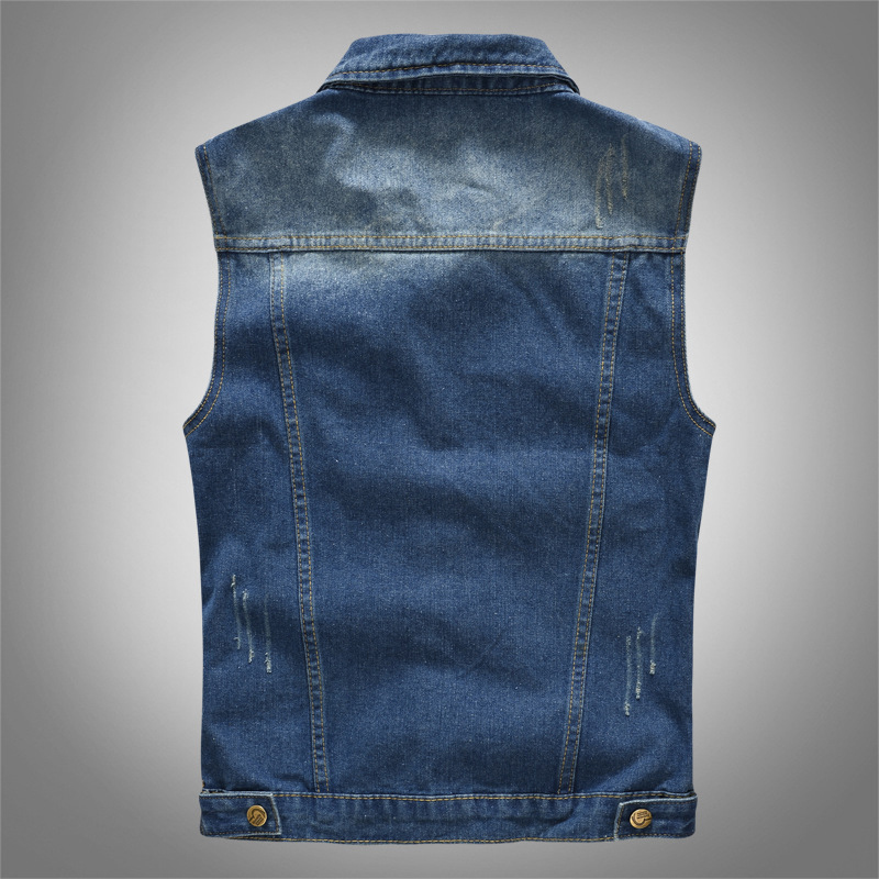 Coletes jeans rasgados masculi - Men'S Fashion Vest With Jeans avaliação e preço