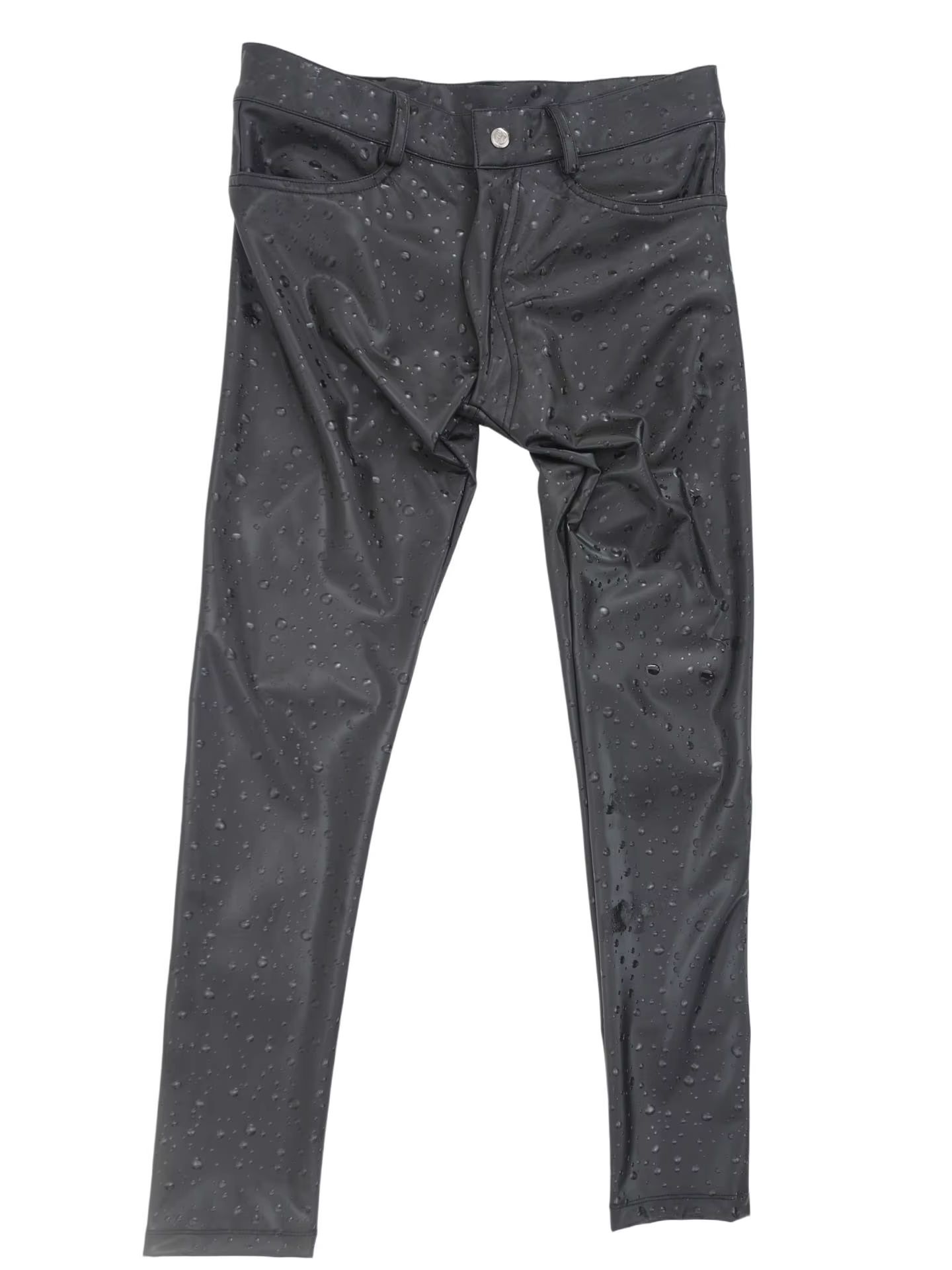 Calças Jeans de Couro PU Elást - Jeans Pants Fashion Men avaliação e preço