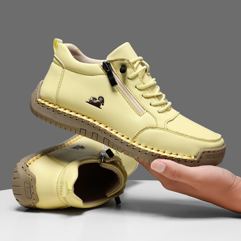 Tênis feminino de couro artesa - Casual Sneakers Men avaliação e preço