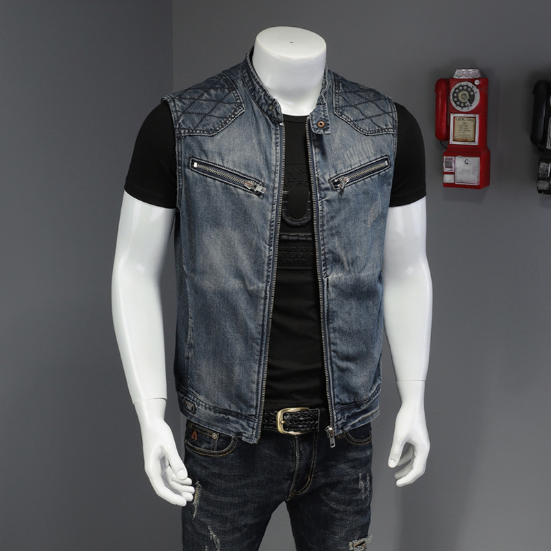 2026 coletes jeans masculinos  - Men'S Fashion Vest With Jeans avaliação e preço